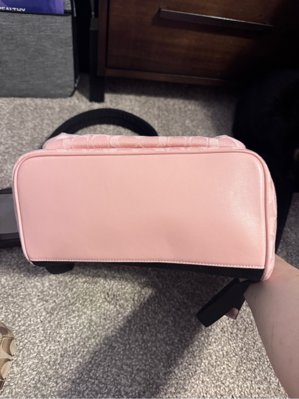 Pink Coach Denim Backpack - Picture 4 of 12